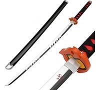 ZNLVZSH Anime Wooden Samurai Sword compatible with Dem Slay, Cosplay Ninja Sword Props,for Fans Xmas Or Birthday Anime Lovers Decorative Toys ，41 Inches, Kamado Tanjirou 3