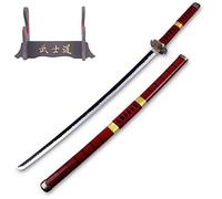 ZNLVZSH Katana Roronoa Zoro Wooden Sword Japanese Anime Props Anime Cosplay Blade Sword Weapon Prop Handmade Samurai Sauron Hanzo Katana(41inch), Kitetsu