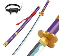 ZNLVZSH Roronoa Zoro Samurai Sword, Anime Cosplay Blade Katana Handmade Halloween Prop Wooden Model Ninja Weapons Toy For Adult Kids (size : 104cm/40.9in)(+belt, Yama Enma A)