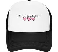 ZNODXFIV Baseball Cap LOL ur not jannik Sinner I Love Sinner Camping Mesh Men Printing Female Beach Golf Hat Snapback Cap Gift Cool
