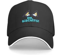 ZNODXFIV Baseball Cap Oh, Biscuits! Golf Hat Sunscreen Hat Black Cool