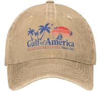 ZNODXFIV Baseball Cap Vintage Gulf of America US Vintage 1970s Men Women Distressed Denim Headwear Since Outdoor Adjustable Hat Gift Cool