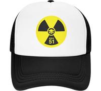 ZNODXFIV Baseball Cap Yellow Black Area 51 Summer Mesh for Mens Adult Female Beach Sunscreen Hat Hip Hop Trucker Cap Gift Cool