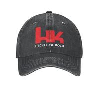 ZNODXFIV Classic Heckler and Koch Unisex Baseball Cap HK Logo Distressed Washed Hats Cap Fashion Outdoor Running Golf Adjustable Fit Snapback Cap Cool
