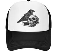 ZNODXFIV Classic Quoth The Raven with Sport Mesh Baseball Caps Women Printing Male Beach Sunscreen Hats Peaked Cap Gift