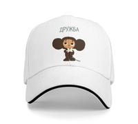 ZNODXFIV Classic Summer Cap Sun Visor Чебурашка Hip Hop Caps Cheburashka Russian Cartoon Peaked Hats Cool
