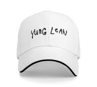 ZNODXFIV Classic Yung Lean Logo Sun Baseball Cap Black Summer Fashion Hip Hop Hats for Unisex-Teens Hunting Camping Snapback Cap