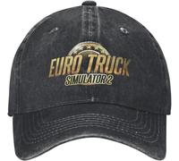 ZNODXFIV Euro Truck Simulator 2 Game Baseball Caps Vintage Distressed Denim Washed Management Sun Cap Outdoor All Seasons Adjustable Hat Cool