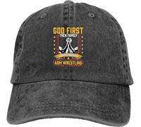 ZNODXFIV God First Then Family and Finally Arm Baseball Cap Men Hats Women Visor Protection Snapback Wrestling Caps Cool