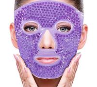 ZNÖCUETÖD Face Eye Mask Ice Pack for Reducing Puffiness, Bags Under Eyes, Puffy Dark Circles, Migraine,Hot/Cold Pack with Soft Plush Backing (Purple #22)