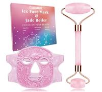 ZNÖCUETÖD Ice Face Roller Facial Jade Roller and Ice Face Mask Cold Cooling Gel Mask Gift Set for Women Face Aging Wrinkles Lifting Firming, Eye Roller for Puffy Eyes SPA Tools