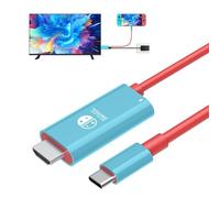 Znoogrn USB C to HDMI Cable Adapter for Nintendo Switch, Portable Switch Dock with 4K HDMI/ 100W PD Charging Port Compatible with Switch OLED, HDTV, MacBook Pro, iPhone 16 15, etc