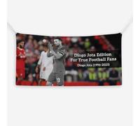ZNOR Diogo Jota Tribute Banner - Football Wall Art | 1996-2025 Black & White Poster | Soccer Legend Memorial | Liverpool Star Decor for Fans & Collectors
