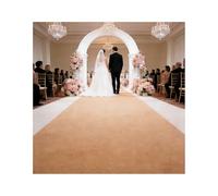ZNQNDSR Disposable Carpet for Indoor Wedding Halls Non-Slip Aisle Runner for Backyard Celebrations & Corporate(Khaki,6.5x32.8ft)