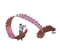 ZNQNDSR dragon poi Dragon Dance Poi, 6 to 10 M Dragon Ribbon Poi, Outdoor Flinging Fitness Dragon Dance for Beginners Juggling Sets(Purple,26ft)