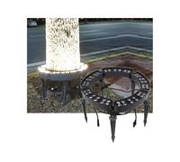 ZNQNDSR LED Ring Tree Lights with Floor Socket DC24V Outdoor Trees Hugging Light for Garden Yard Pathway Landscape(Warm White)