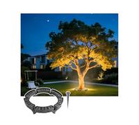 ZNQNDSR LED Tree Ring Lights Outdoor Water-Resistant Plant Trees Hugging Light for Garden Patio Pathway Lawn Yard(Red Light,132W)