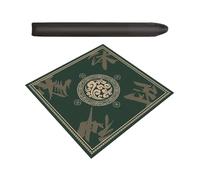 ZNQNDSR Mahjong Mat Thickened Mhjong Game Mat Anti-Slip Noise Reduction Poker Table Pad with Storage Bag for Pai Jiu & Home Fun(Light Green,43x43)