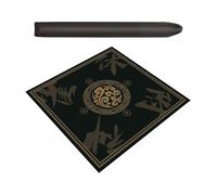 ZNQNDSR Mahjong Mat Thickened Mhjong Game Mat Anti-Slip Noise Reduction Poker Table Pad with Storage Bag for Pai Jiu & Home Fun(Dark Green,29x29)