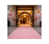 ZNQNDSR Soft Carpet Aisle Runner Rugs Delicate for Wedding Ceremony Theme Party Prom Decorations(Light Pink,3.3x98.4ft)