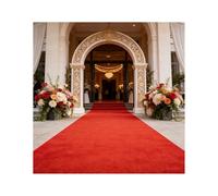 ZNQNDSR Thick Carpet Anti Slip Aisle Runner Rugs for Step and Repeat Display Ceremony Parties and Events(Red,3.9x164ft)