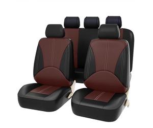ZNQRY 9pcs Full Set Car Seat Covers for KIA NIRO/e-NIRO/NIRO Hybrid I SUV 2016-2024 Universal Seat Protectors Cushion Front Back Waterproof Seat Headrest Covers Interior,BlackBrown