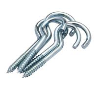 ZNTIHZ 60pcs Hook Self Tapping Screw Question Mark Opening Lamp Screws for Hanging Plants,Cups(Blue Plated,12#)