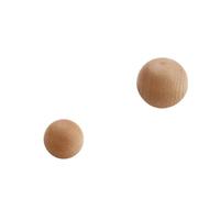 ZNTIHZ 8pcs Round Walnut Wood Knob Kitchen Cabinet Door Handle Decor Ball Furniture Hardware Pulls for Cabinets and Drawers(Color 1,40mm)