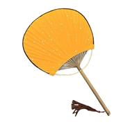 ZNTIHZ Art Crafts Gift Vintage Hand Painted Fan Paper With Tassels Blank Hand Fan Handle DIY Fan Room Decorations For Personal Deco,Summer Party(Color 11)