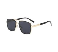 ZNTIHZ Oversize Retro Double Bridges Square Metal Men Sunglasses For Driving And Traveling(Color2)
