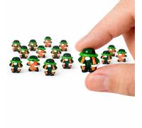 ZNTU 20 Pcs Tiny Leprechaun Figurine Super Mini Leprechaun Figure Fairy Garden Micro Gnomes Irish Faceless St Patricks Day Gnome Decor for Leprechaun Trap Supplies,0.31 Inch