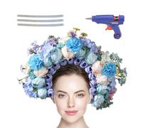 znutc Flower Crown Headband - Ethnic Women Headbands,Flower Crowns Making Kit, Bride Headbands Craft Kit, Hair Accessories Handmade