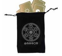 znutc Tarot Bags Pouches | Mysterious Black Magic Tarot Card Storage Bag,Tarot Card Pouch with Drawstring for Playing Cards Rider Waite Tarot Deck Oracle Cards