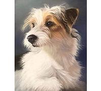 znwrr 5D DIY Diamond Painting Cross Stitch Jack Russell Terrier Dog Crystal Drill Full Diamond Embroidery Kits Living Room Decoration 30x40cm