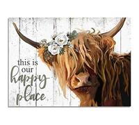 znwrr Diamond Painting Full Round Drill Flower Highland Cow Diamond Painting Art Kits for Adults Beginners Painting with Home Wall Decor 50x60cm