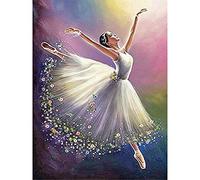 znwrr Diamond Painting Pearl Round 5D DIY Diamond Painting Ballet Dancer Girls 3D Rhinestone Embroidery Cross Stitch 5D Home Decor Gift 40x50cm
