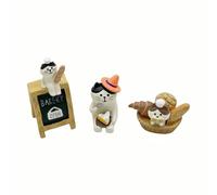 ZNWSRY Miniature Cat Figurines Statue, Miniature Cat Statue,Cute Desk Accessories, Mini Things for Desk Decor,Home Decor, Cute Bedroom Decor,Smiski Figures for Shelf, Table, Desk,Garden