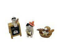 ZNWSRY Miniature Cat Figurines Statue, Miniature Cat Statue,Cute Desk Accessories, Mini Things for Desk Decor,Home Decor, Cute Bedroom Decor,Smiski Figures for Shelf, Table, Desk,Garden