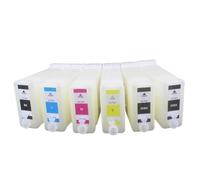 ZNWubpAVJ 6-Pack 130ml PFI-102 Empty Refillable Ink Cartridges with Chip Compatible with imagePROGRAF IPF700, IPF600, IPF650, IPF760, IPF655, IPF750, IPF755 Printers