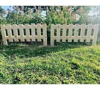 ZNX Charming Wooden Garden Border - 30" Length x 18" Height Decorative Picket Panel for Pathways, Lawns, and Outdoor Walls in Pack of 1, 2, 3, and 4 Fence (3)