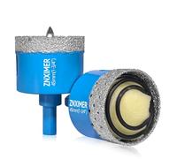 ZNXIMER 2pcs Diamond Hole Saw - 45mm Vacuum Brazed Tile Hole Cutter for Porcelain, Ceramic, Glass, Marble and Granite Drilling