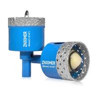 ZNXIMER Diamond Hole Saw Drill Bits - 2pcs 1-9/16" Diamond Drill bits Accurate Drilling for Tile, Ceramic, Marble, Granite, Stone, Glass Bottles 40mm