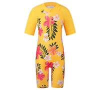 ZNYUNE Girls UV Sun Protection Swimsuit One Piece Long Sleeve UPF 50+ Sunsafe Swimwear Kids Swimming Costume with Zipper 4-12 Years S376 YellowFlower 8A