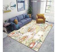 ZOANIML Vintage Illustration Area Rug, 60 x 39 inches, Multi Color, High Pile, Non-slip, Machine Made, Polyester, Indoor, Home Office