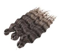 ZOAPDEBCE Human Hair Extension Tape, 24 Inch Synthetic Hair Water Wave Braiding Hair Extensions Blonde Deep Wave Afro Curl Twist Crochet Hair for Women(#4)(T4-56A)
