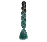 ZOAPDEBCE Human Hair Extension Tape, 24inch Synthetic Glitter Jumbo Braids Extensions Sparkle Rainbow Braiding Hair For Women DIY Hairstyle(H1)(H13)