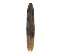 ZOAPDEBCE Human Hair Extension Tape, 5 Strands Dreadlock Extensions Handmade Crochet Hair Synthetic 24 Inches Extension Crochet Braids For Women Dreadlocks Hair(#4)(1B-27)