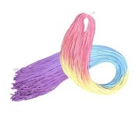ZOAPDEBCE Human Hair Extension Tape, Braids Thin Box Braids Crochet Hair Extensions Synthetic Hair Rainbow Thin Braids Hair Bundles(4)(D2-01)