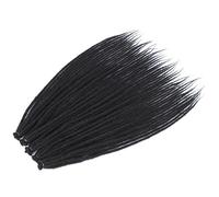 ZOAPDEBCE Human Hair Extension Tape, Handmade Synthetic Dreadlock Hair Extensions 24-36inch Long Crochet Braids Straight Natural Soft Dreadlocks(#4_24INCH)(#1B-24INCH)
