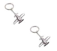 ZOAPDEBCE Key Ring Key Fob, Christmas 2pcs Metal Plane Keychain Key Fob Airplane Keyring Chain Plane Keyfob Aircraft Pendant Keyring Model World War Ii Christmas